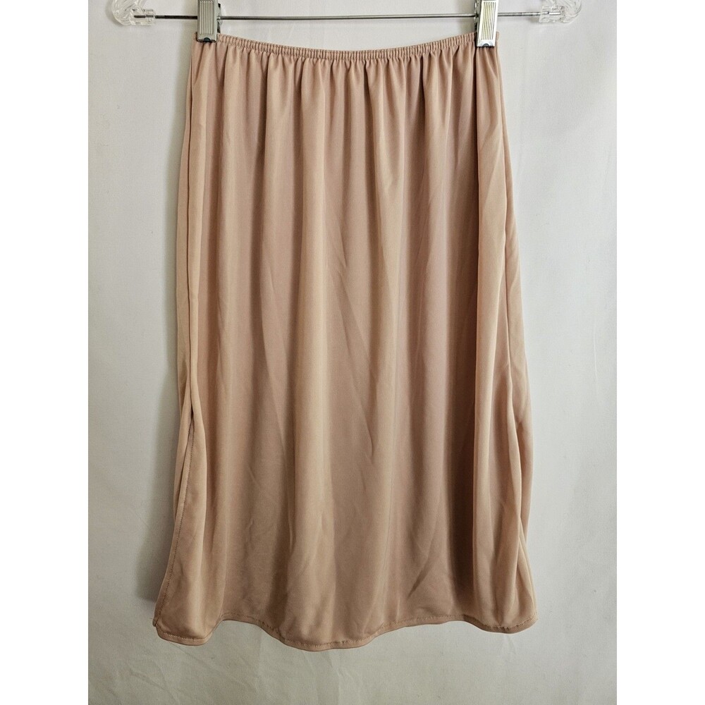 Vassarette Half Slip Womens Size Small Nude Beige 22 Length Side Slit Vintage